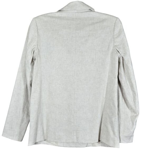 Banana Republic Blazer Womens 0 Linen Blend Double Breasted Natural Flax Lined - Picture 7 of 11